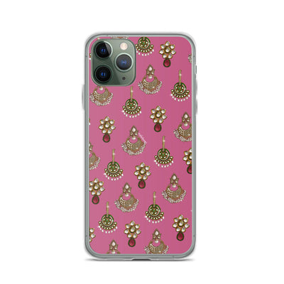 Desi Earrings Pink Phone Case: iPhone