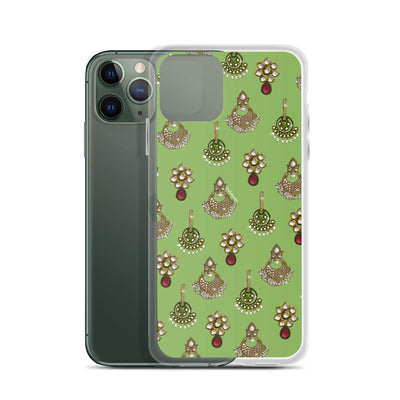 Desi Earrings Green Phone Case: iPhone