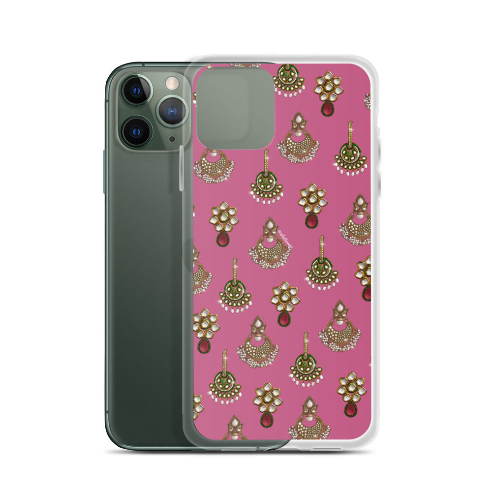 Desi Earrings Pink Phone Case: iPhone