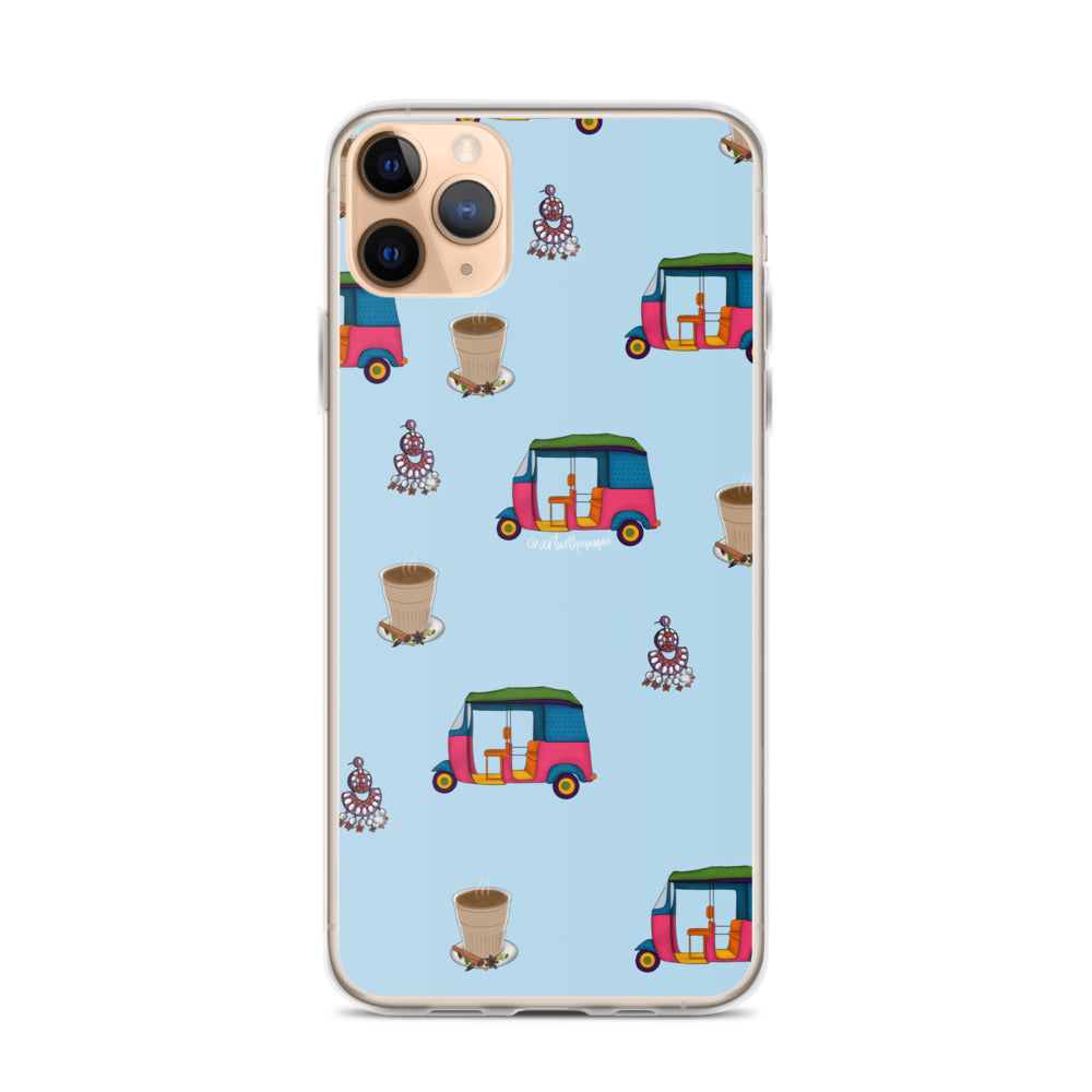 Auto, Earrings, and Chai Blue Phone Case: iPhone