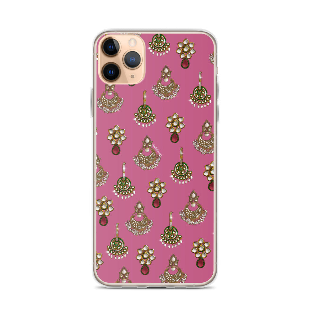 Desi Earrings Pink Phone Case: iPhone