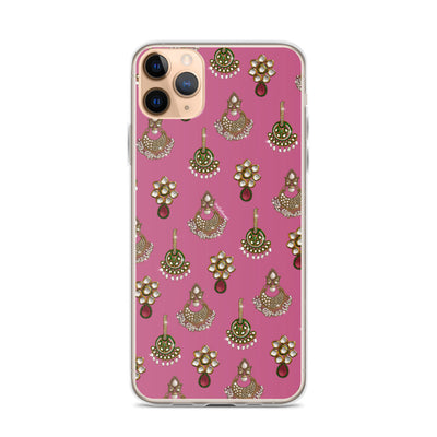 Desi Earrings Pink Phone Case: iPhone