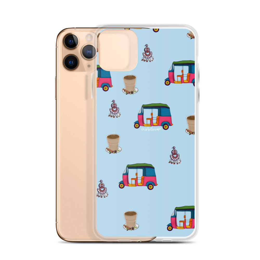 Auto, Earrings, and Chai Blue Phone Case: iPhone