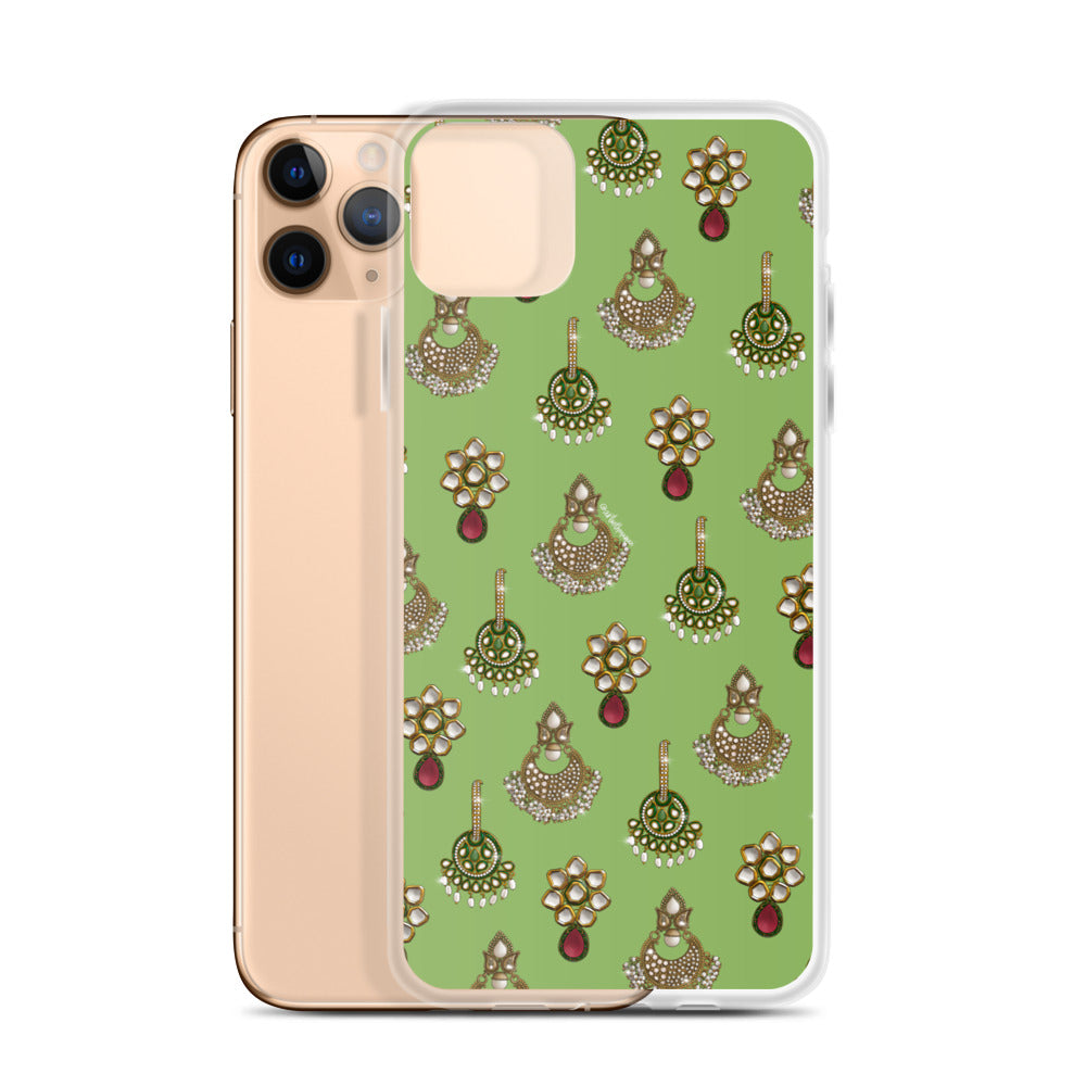 Desi Earrings Green Phone Case: iPhone