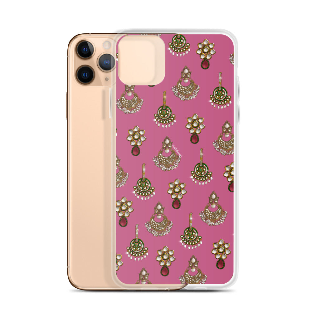 Desi Earrings Pink Phone Case: iPhone