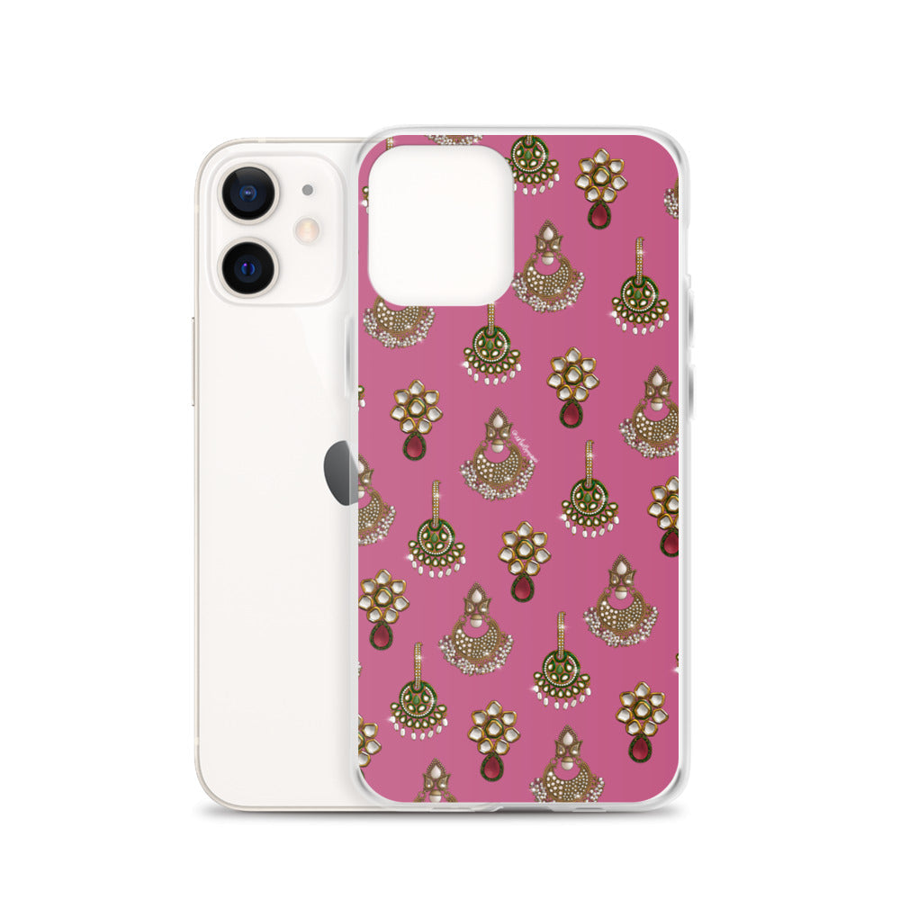 Desi Earrings Pink Phone Case: iPhone