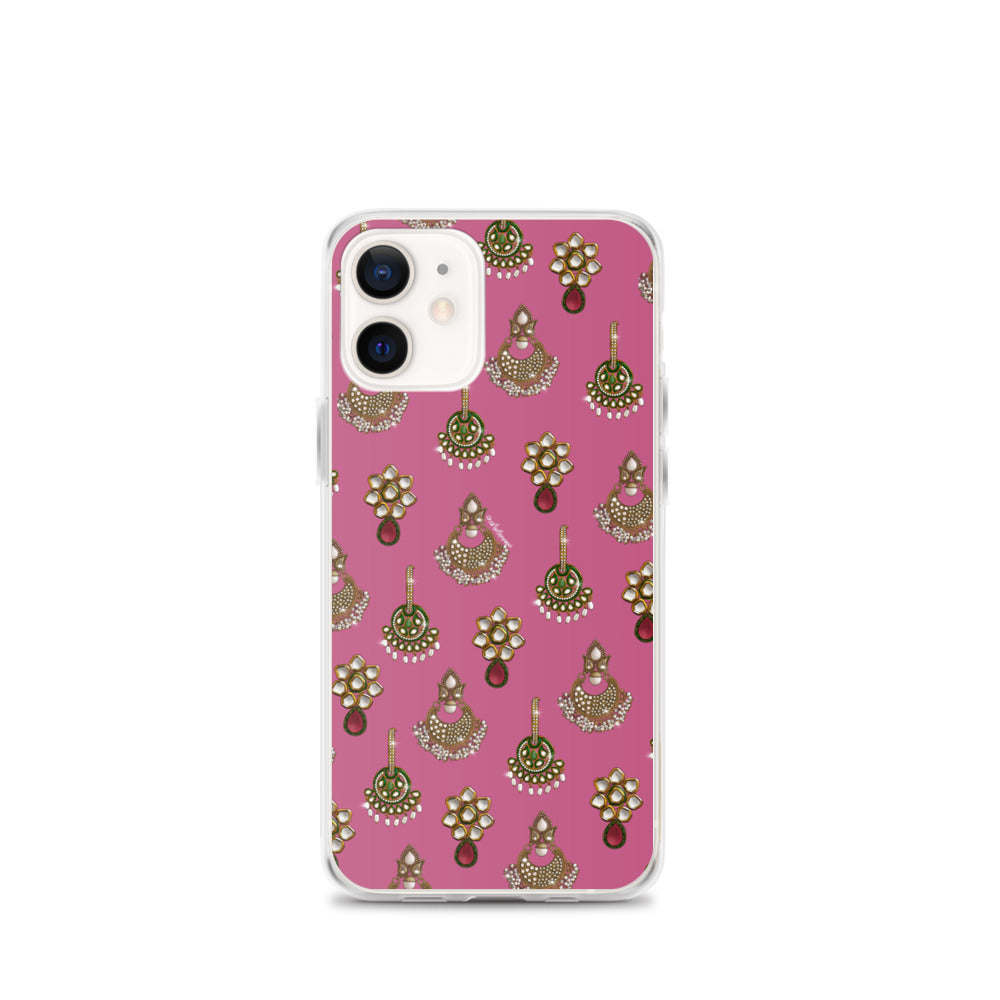 Desi Earrings Pink Phone Case: iPhone