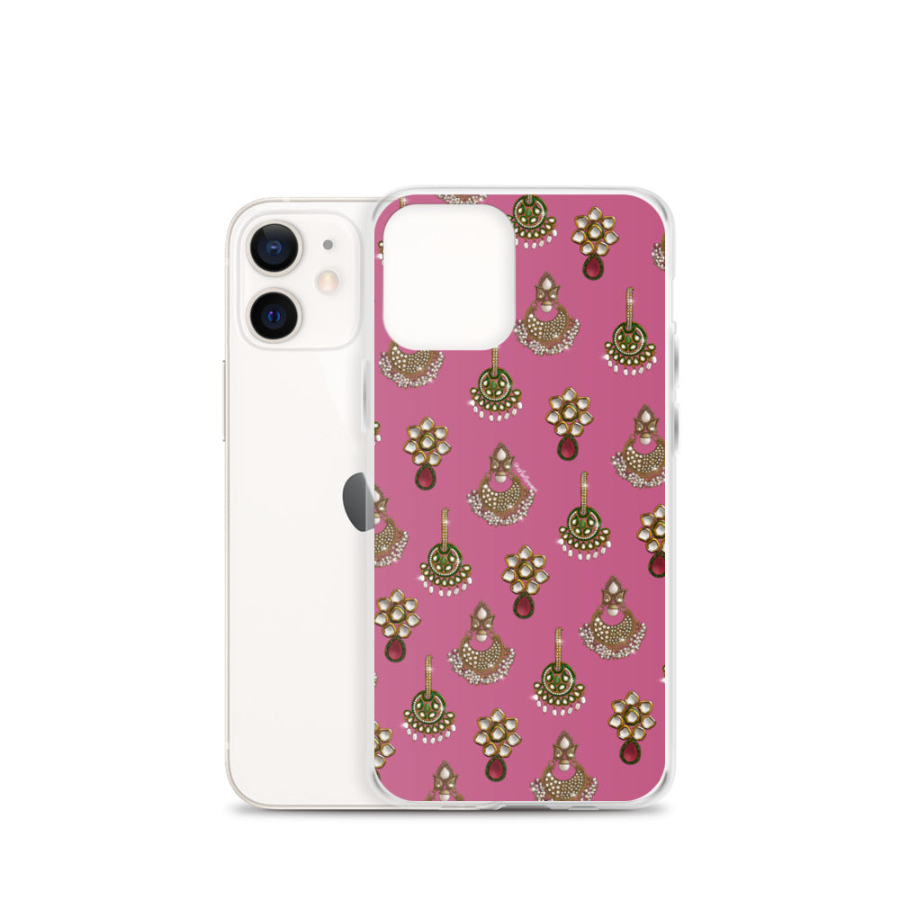 Desi Earrings Pink Phone Case: iPhone