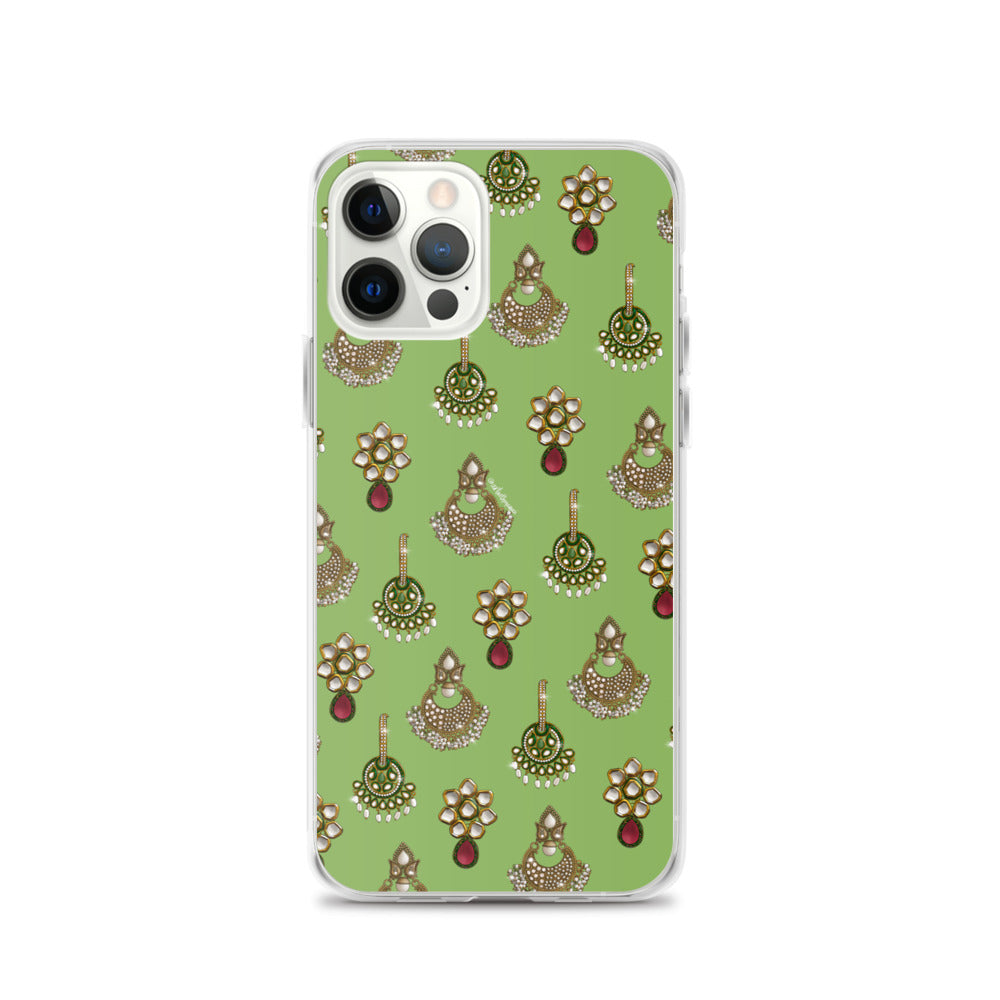 Desi Earrings Green Phone Case: iPhone