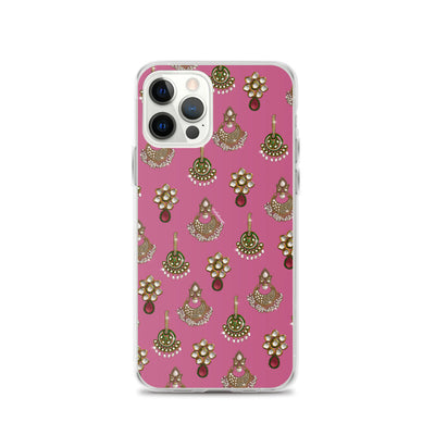 Desi Earrings Pink Phone Case: iPhone