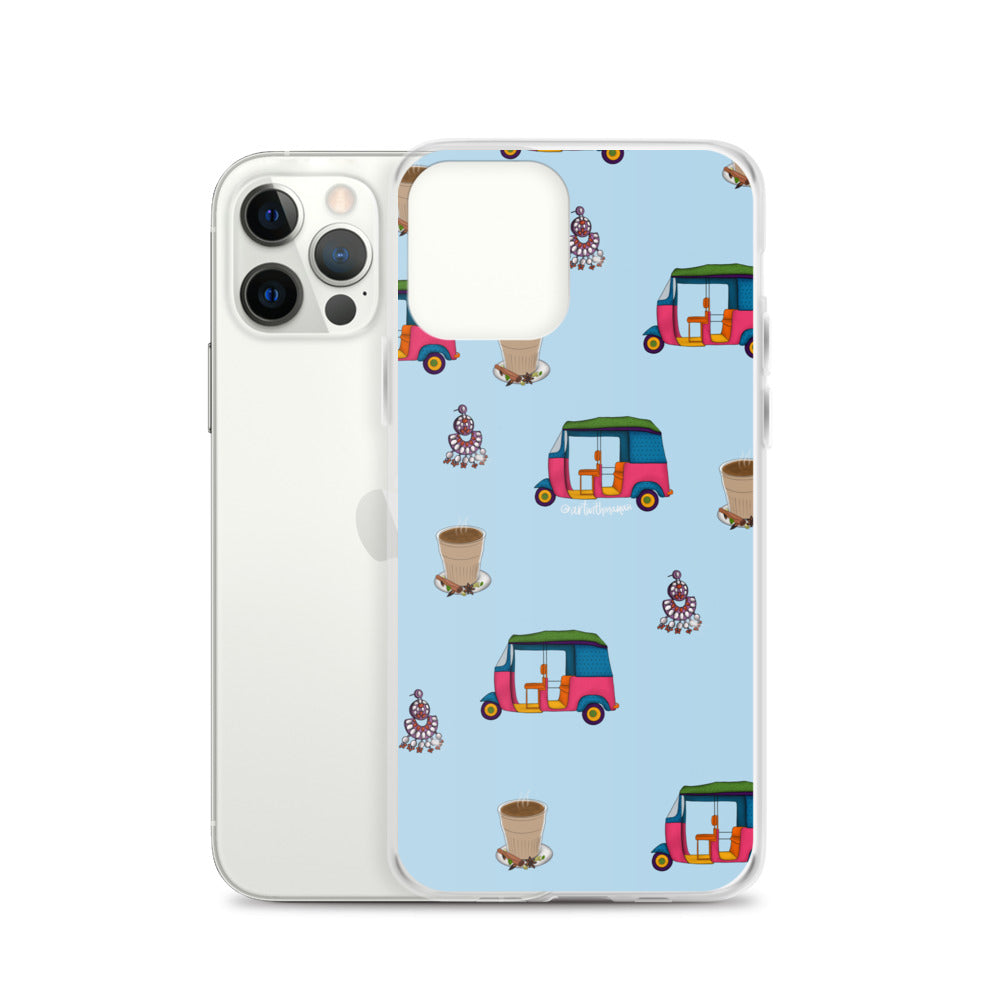 Auto, Earrings, and Chai Blue Phone Case: iPhone