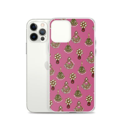 Desi Earrings Pink Phone Case: iPhone