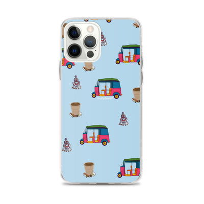 Auto, Earrings, and Chai Blue Phone Case: iPhone