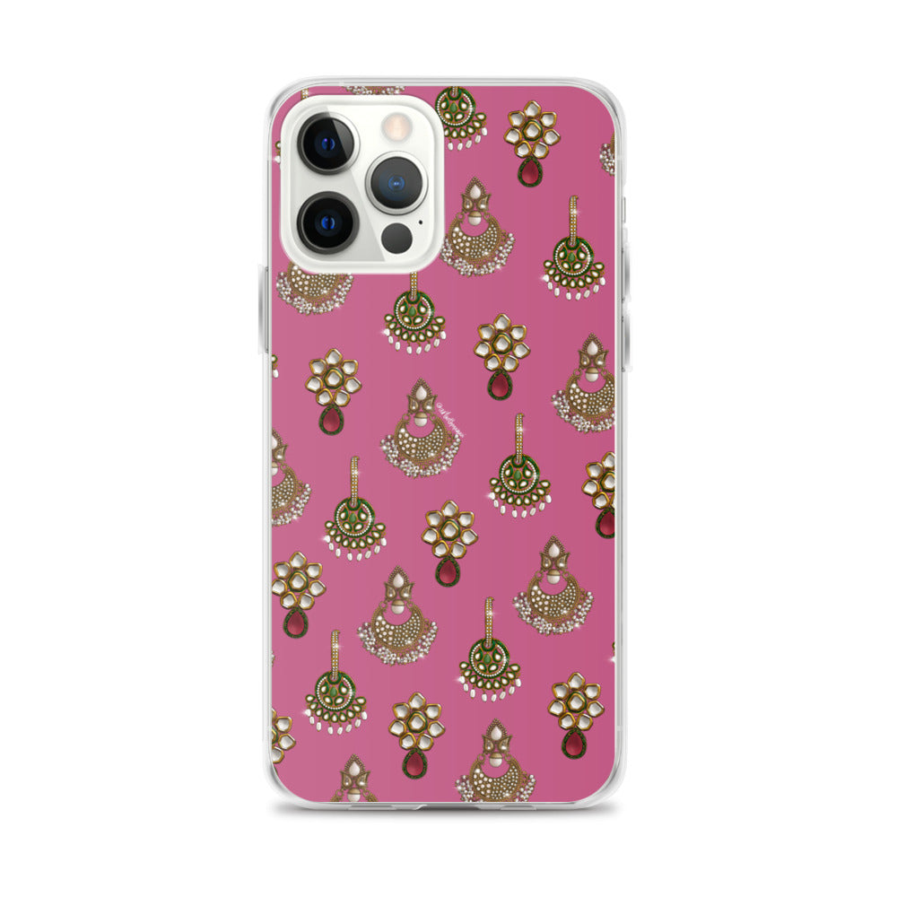 Desi Earrings Pink Phone Case: iPhone