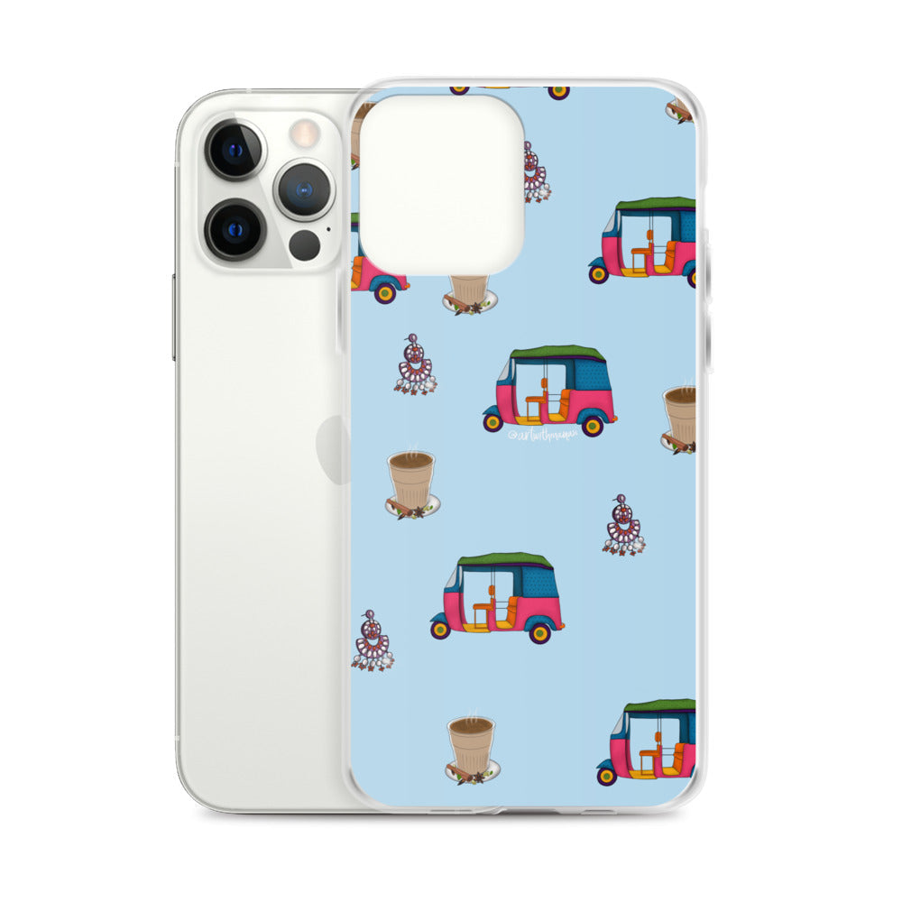 Auto, Earrings, and Chai Blue Phone Case: iPhone