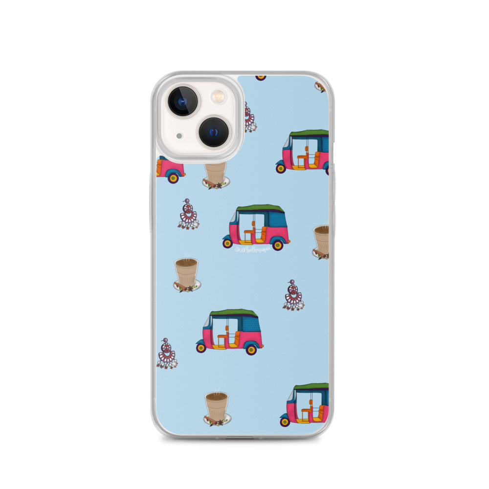 Auto, Earrings, and Chai Blue Phone Case: iPhone