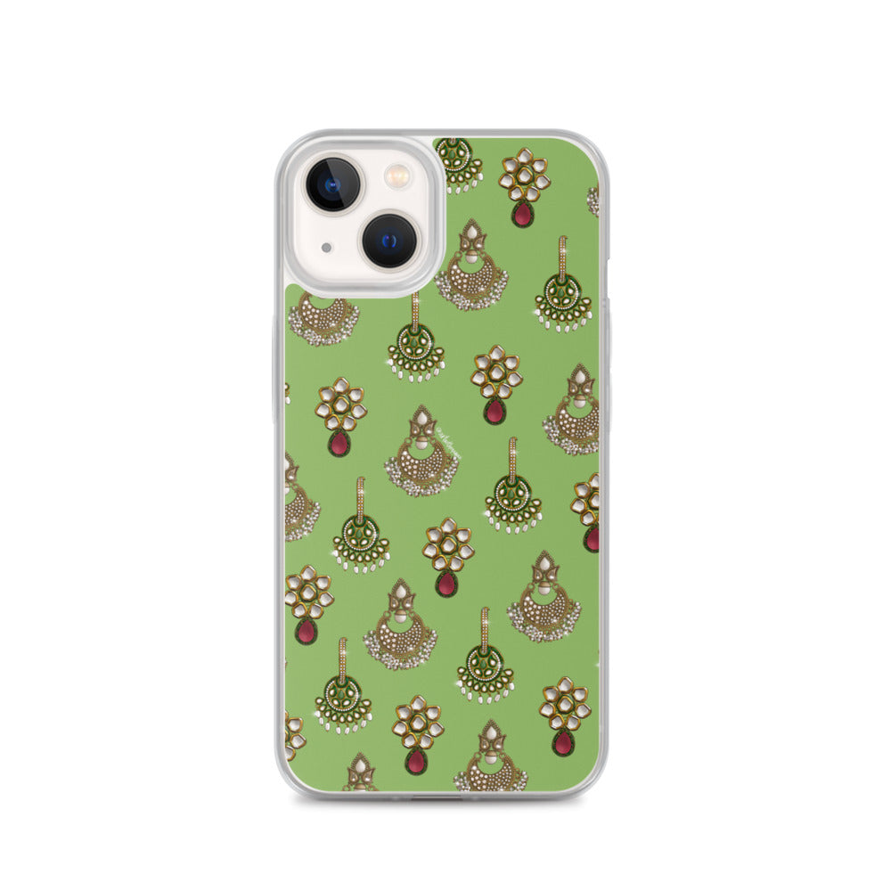 Desi Earrings Green Phone Case: iPhone