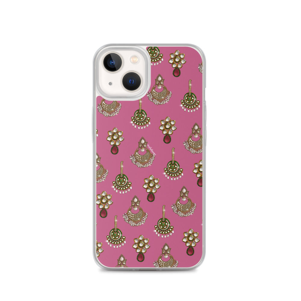 Desi Earrings Pink Phone Case: iPhone