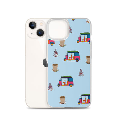 Auto, Earrings, and Chai Blue Phone Case: iPhone