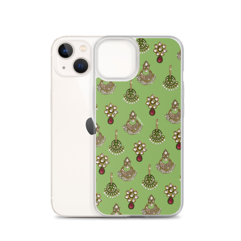 Desi Earrings Green Phone Case: iPhone