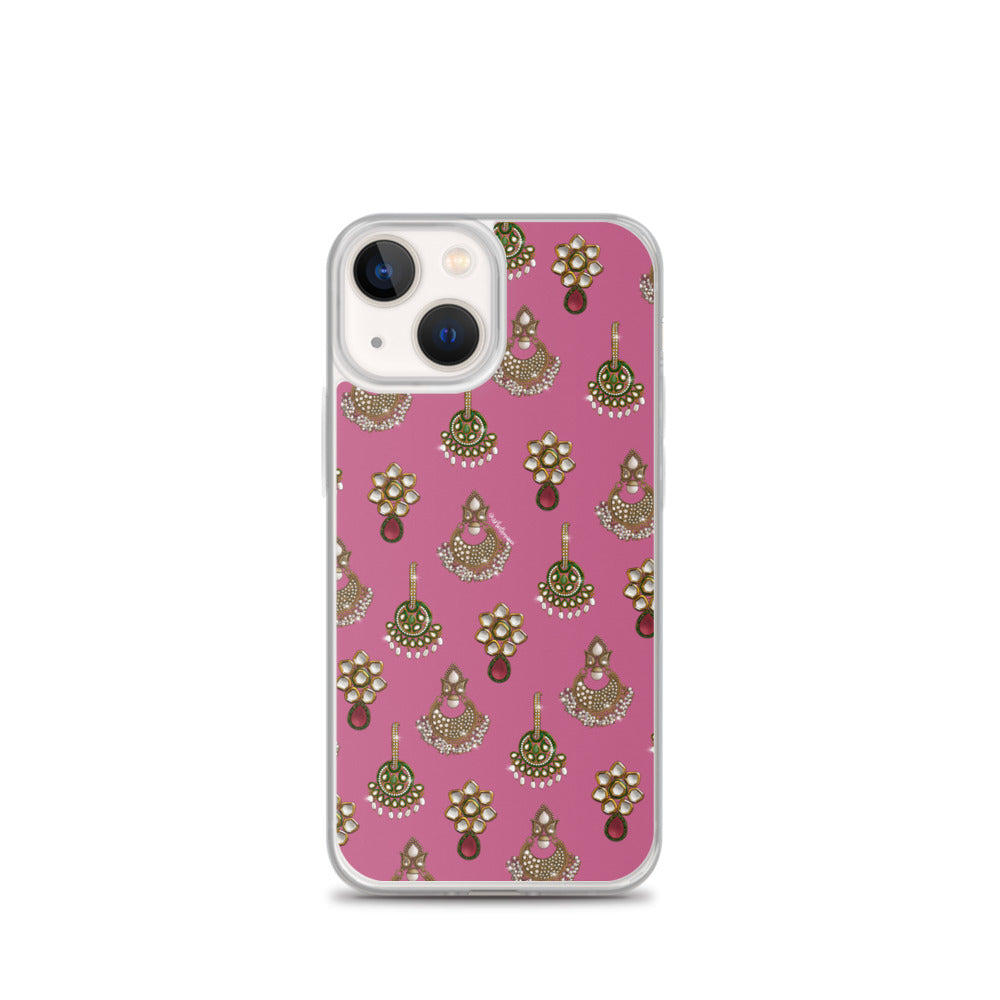 Desi Earrings Pink Phone Case: iPhone