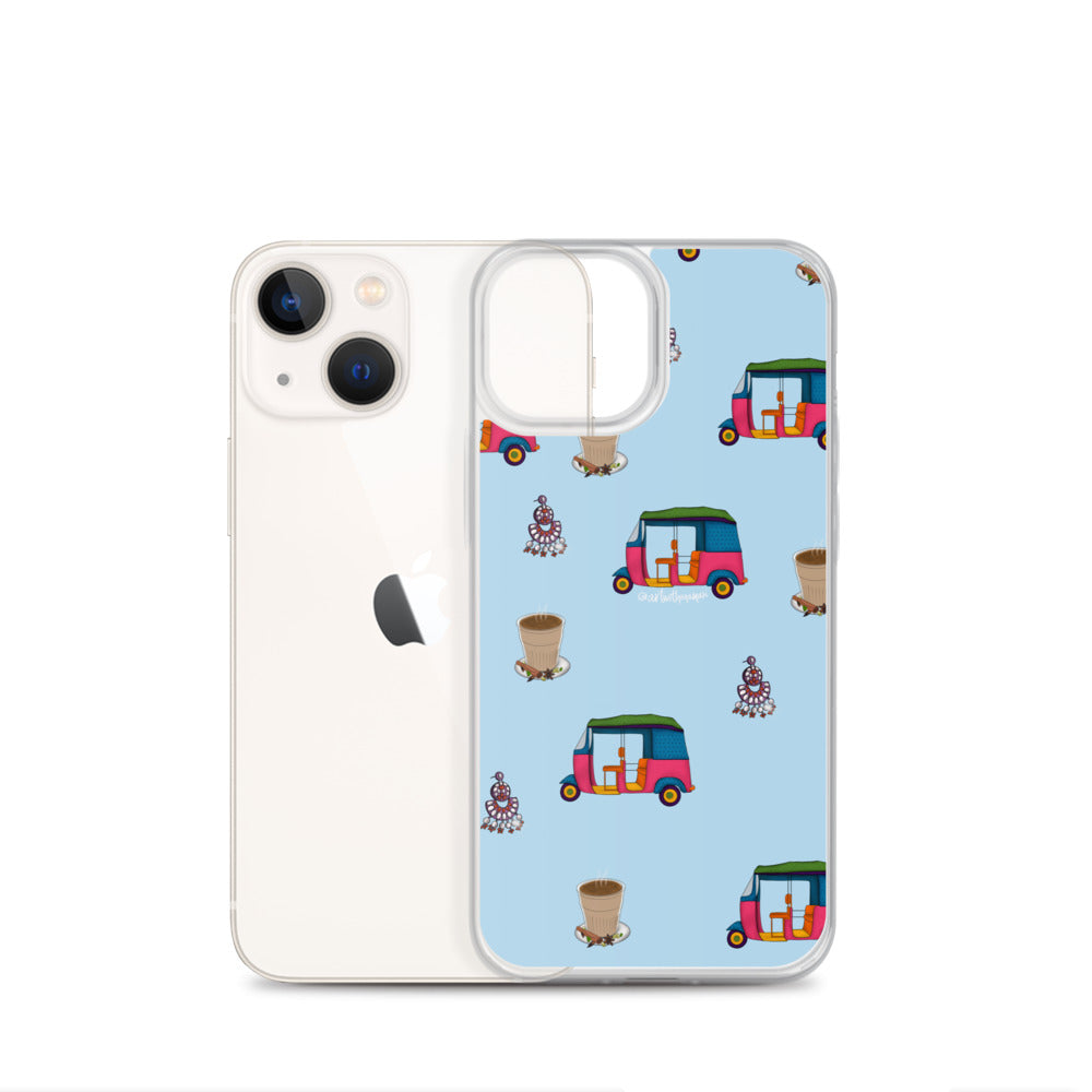 Auto, Earrings, and Chai Blue Phone Case: iPhone