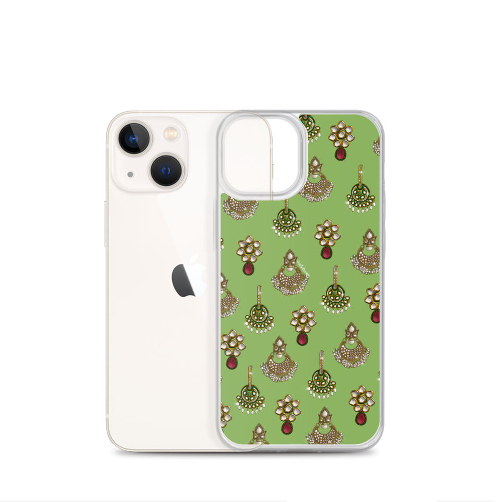 Desi Earrings Green Phone Case: iPhone