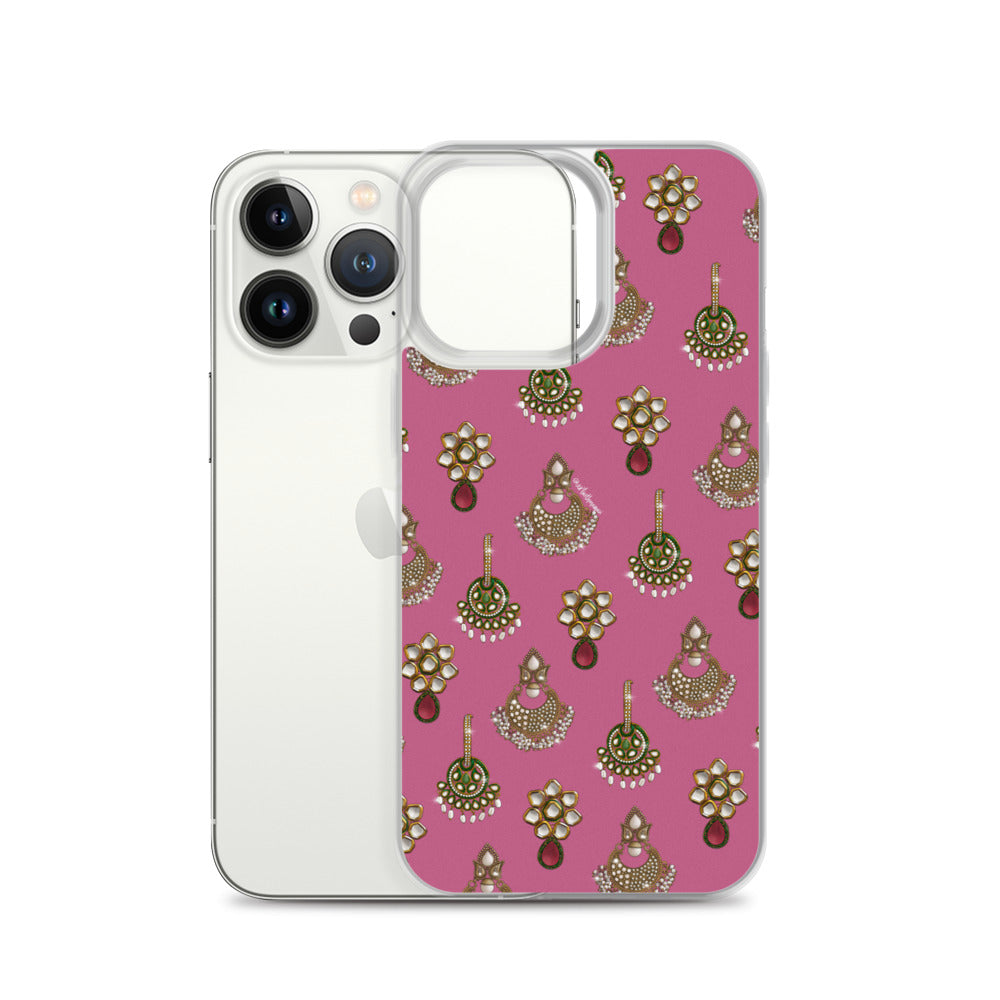 Desi Earrings Pink Phone Case: iPhone