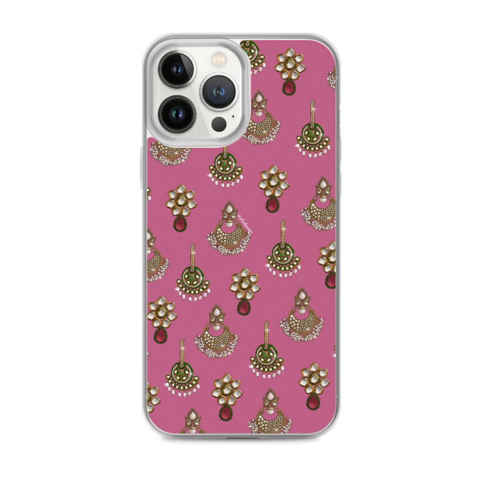 Desi Earrings Pink Phone Case: iPhone