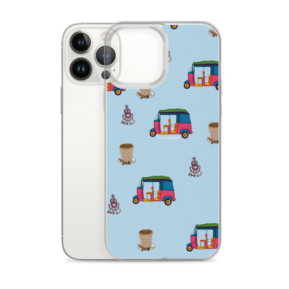 Auto, Earrings, and Chai Blue Phone Case: iPhone