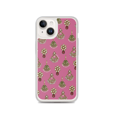 Desi Earrings Pink Phone Case: iPhone