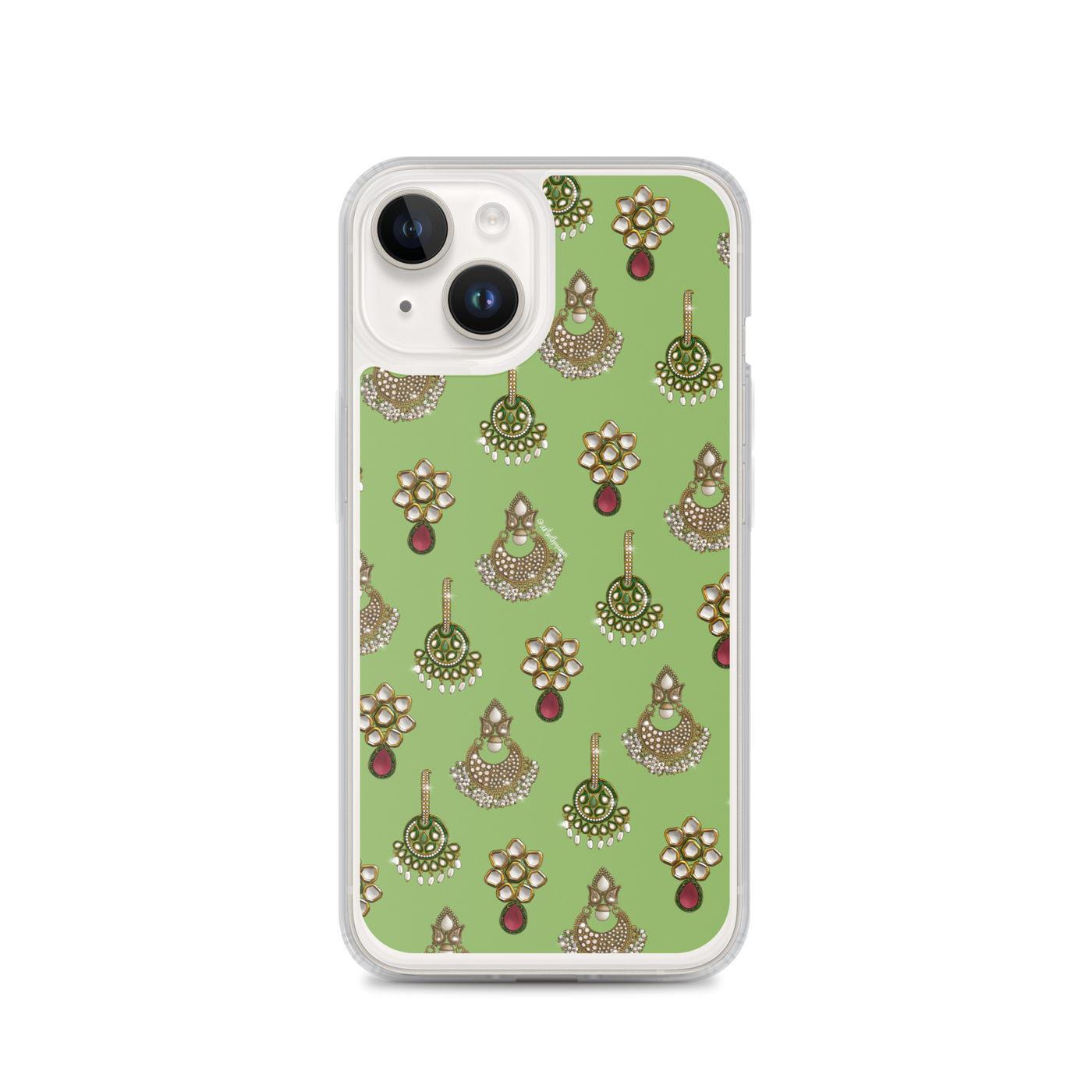 Desi Earrings Green Phone Case: iPhone