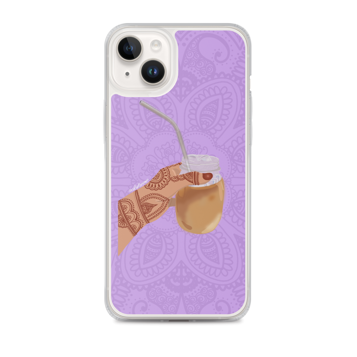 Iced Coffee Mendhi Hands Phone Case: iPhone