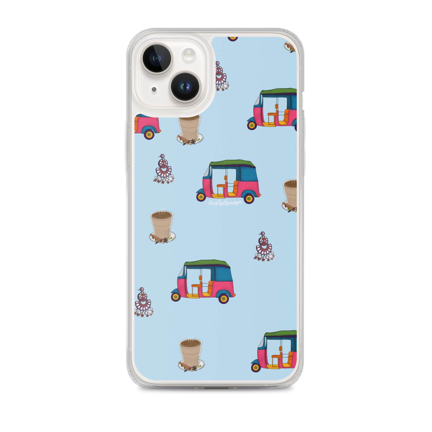 Auto, Earrings, and Chai Blue Phone Case: iPhone