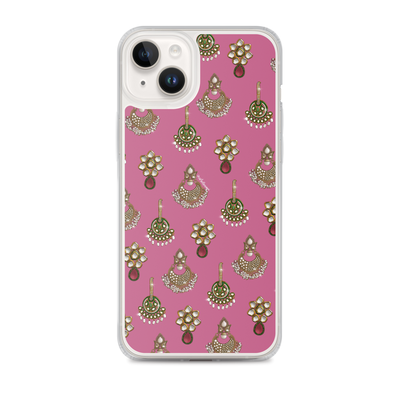 Desi Earrings Pink Phone Case: iPhone