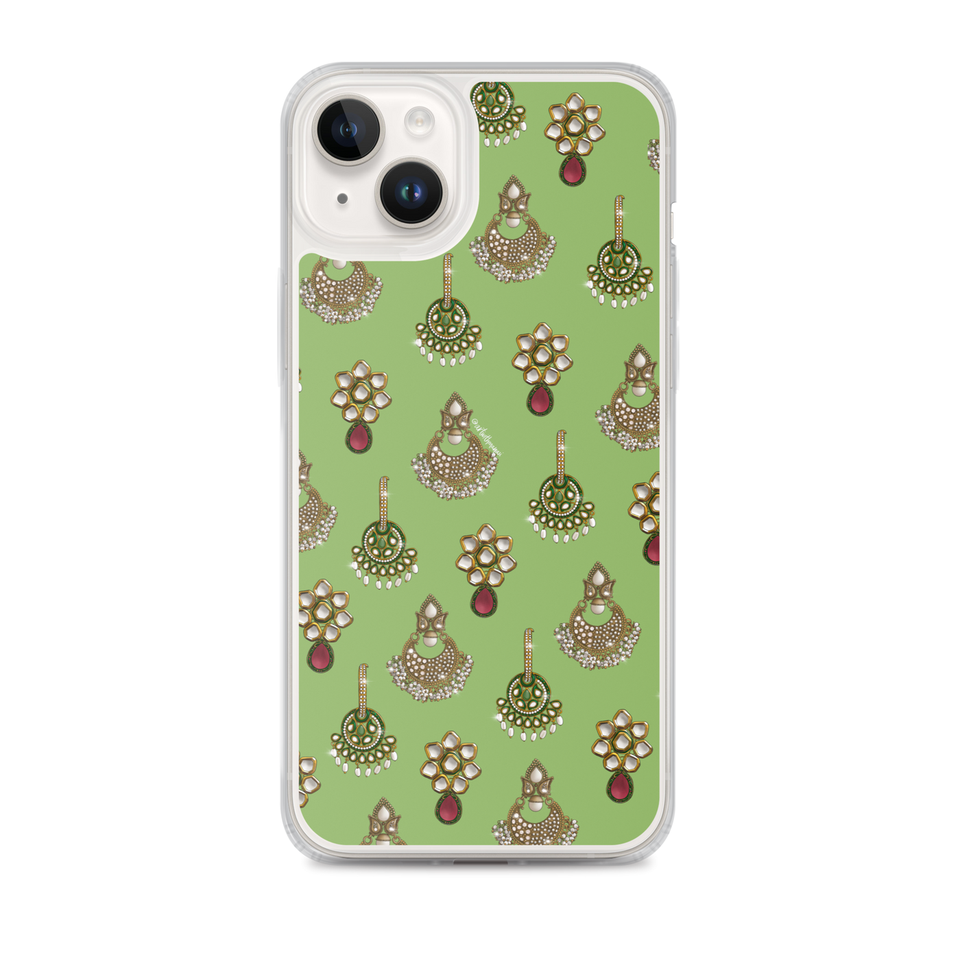 Desi Earrings Green Phone Case: iPhone