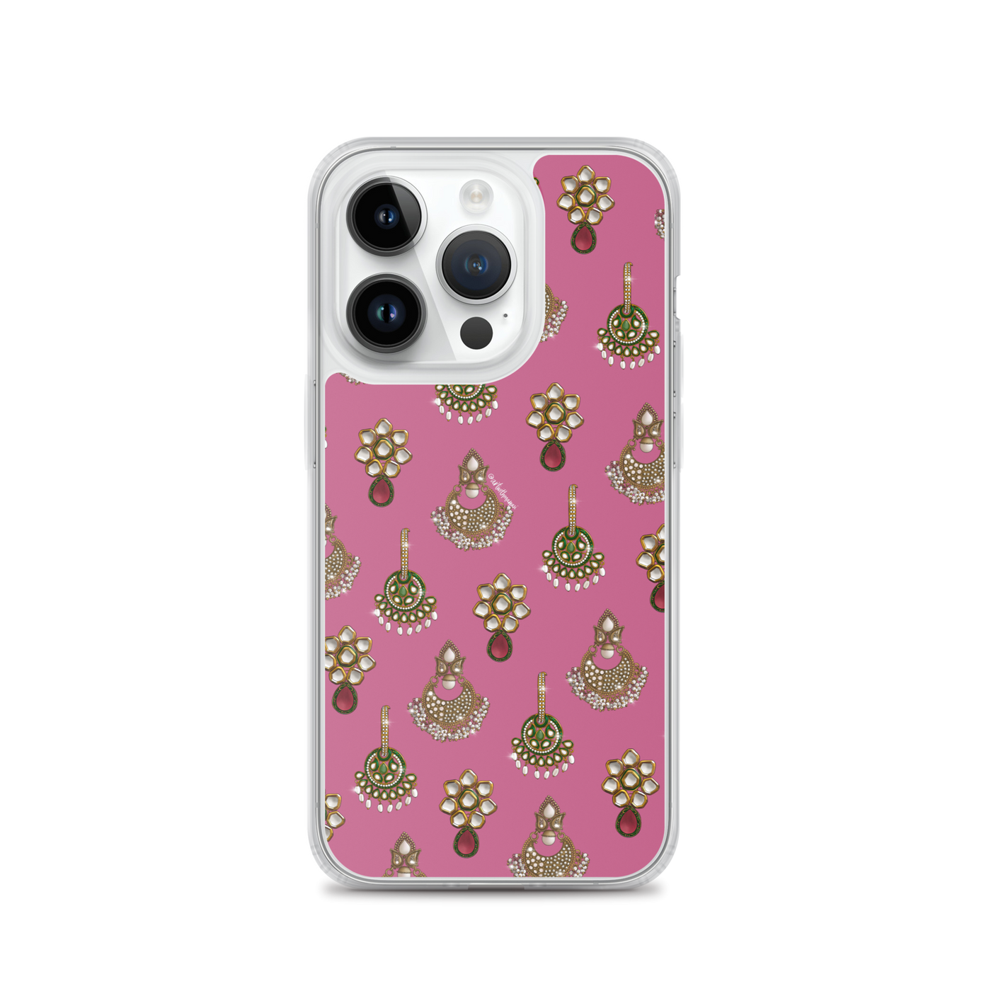 Desi Earrings Pink Phone Case: iPhone