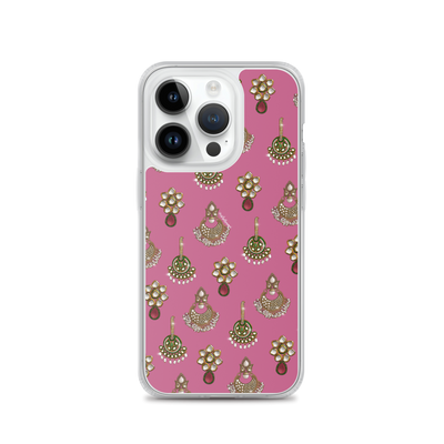 Desi Earrings Pink Phone Case: iPhone