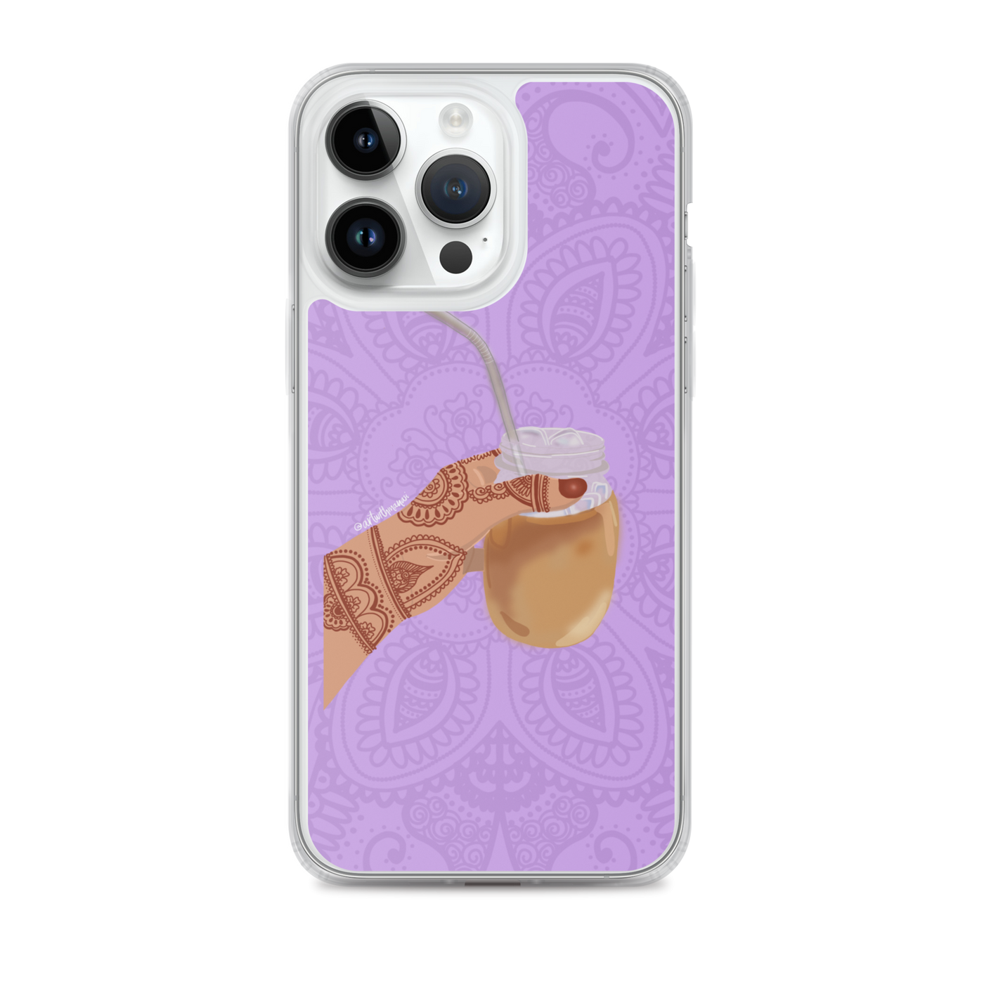 Iced Coffee Mendhi Hands Phone Case: iPhone