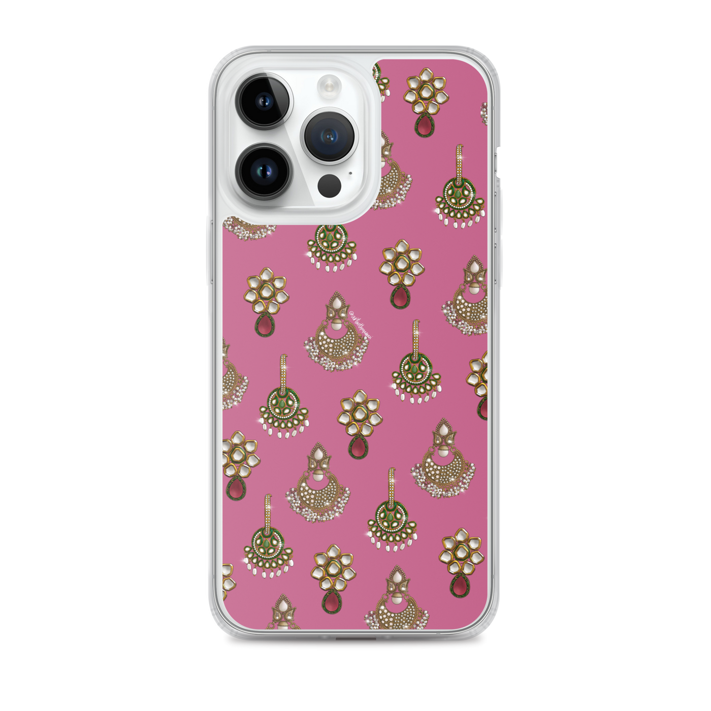 Desi Earrings Pink Phone Case: iPhone