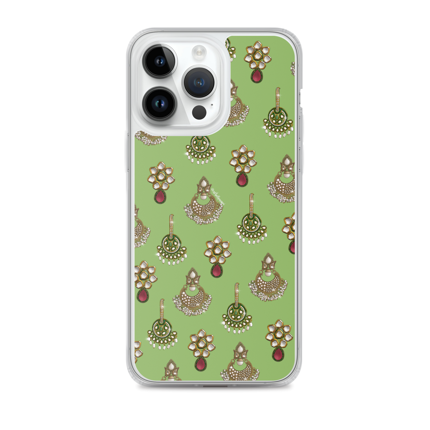 Desi Earrings Green Phone Case: iPhone