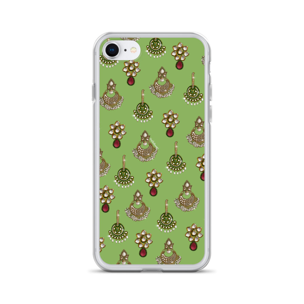 Desi Earrings Green Phone Case: iPhone