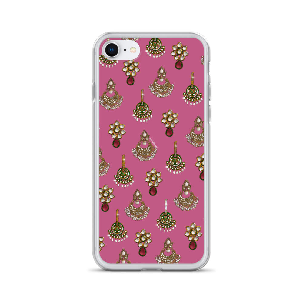 Desi Earrings Pink Phone Case: iPhone