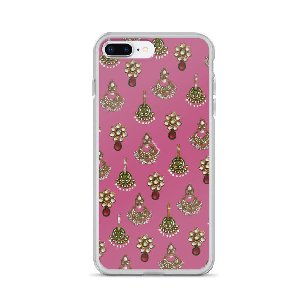 Desi Earrings Pink Phone Case: iPhone