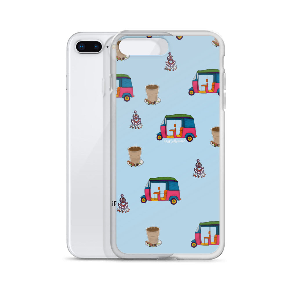 Auto, Earrings, and Chai Blue Phone Case: iPhone