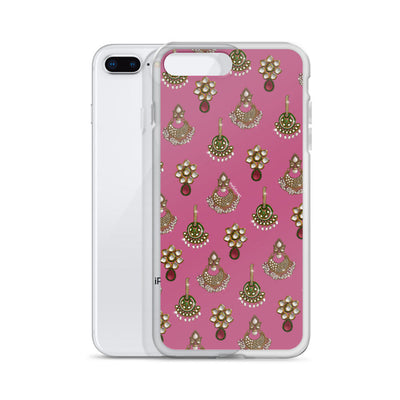 Desi Earrings Pink Phone Case: iPhone