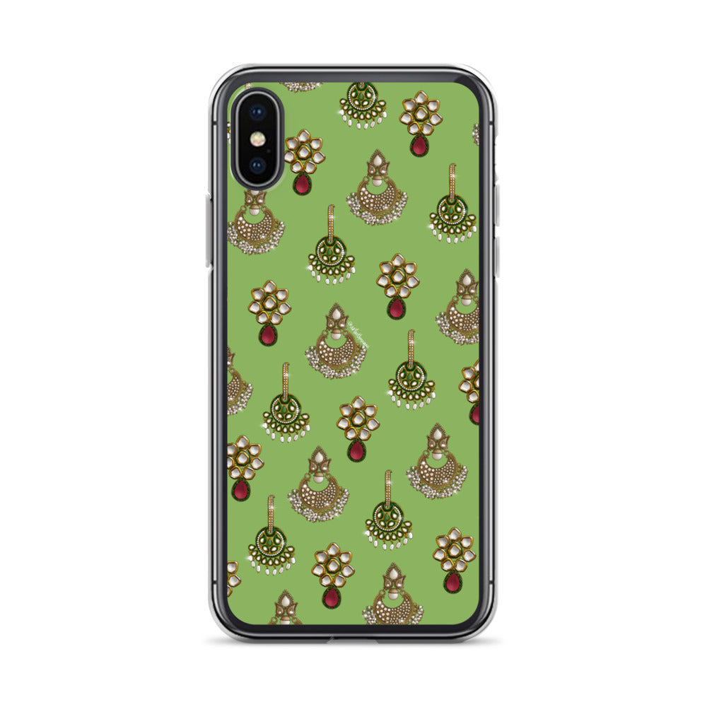 Desi Earrings Green Phone Case: iPhone