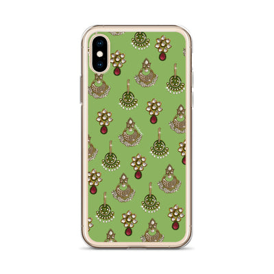 Desi Earrings Green Phone Case: iPhone