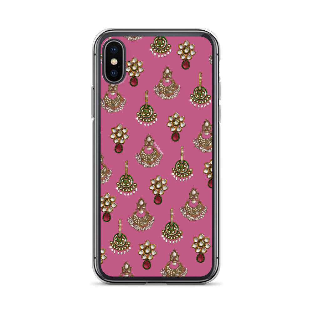 Desi Earrings Pink Phone Case: iPhone