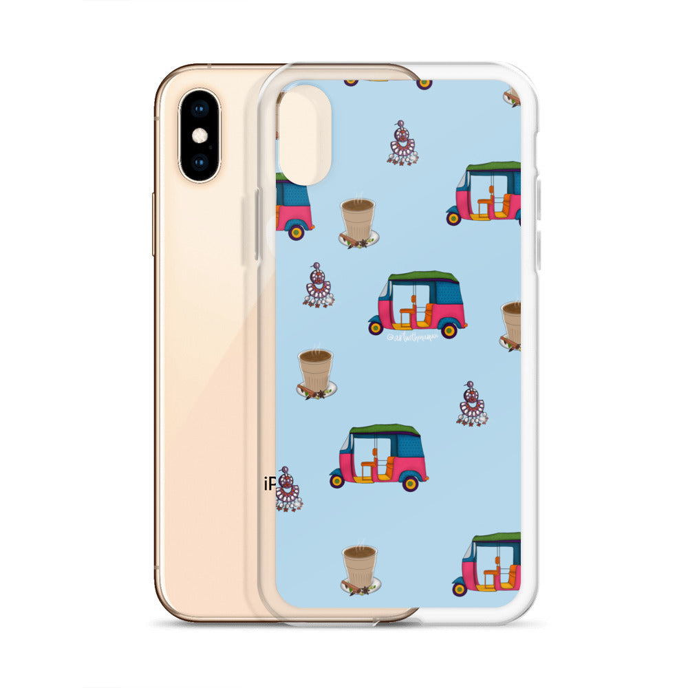 Auto, Earrings, and Chai Blue Phone Case: iPhone